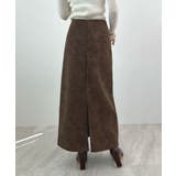 上品な質感が魅力。フェイクスエードナロースカート | futier land | 詳細画像20