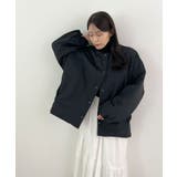 1枚で即こなれ感。サイドジップノーカラー中綿ジャケット | futier land | 詳細画像15