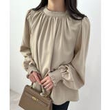 裏起毛あたたかい。ハイネックバルーンスリーブブラウス | futier land | 詳細画像11 