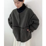 こなれ配色で差がつく。配色パイピングボアブルゾン | futier land | 詳細画像27