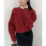 レッド | ふんわり袖でこなれ感アップ。バルーンスリーブモヘアニットカーディガン | futier land