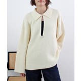 アイボリー | 《ABYS》アルパカタッチ襟付きキーネックプルオーバー | futier land