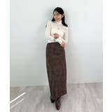 上品な質感が魅力。フェイクスエードナロースカート | futier land | 詳細画像16
