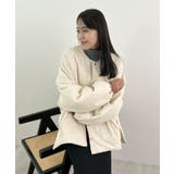 1枚で即こなれ感。サイドジップノーカラー中綿ジャケット | futier land | 詳細画像19