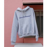 杢グレー | 《ABYS》裏起毛であったか。ロゴ刺繡パーカー/フーディ | futier land