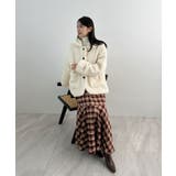 襟付きで品よくあったか。襟つきカーリーボアコート | futier land | 詳細画像17