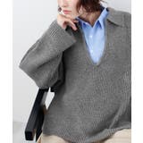 チャコールグレー | 《ABYS》アルパカタッチ襟付きキーネックプルオーバー | futier land