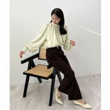 裏起毛あたたかい。ハイネックバルーンスリーブブラウス | futier land | 詳細画像19 