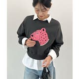 主役級レオパードで着映える。レオパード相良ショート丈スウェットトップス | futier land | 詳細画像13