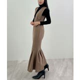 ブラウン | 抜かりない360度美シルエット。サイドタックマーメイドワンピース | futier land