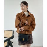 ゆるっとシルエットが今っぽい。スエードショートステンカラージャケット | futier land | 詳細画像11 