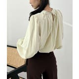 裏起毛あたたかい。ハイネックバルーンスリーブブラウス | futier land | 詳細画像22 