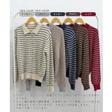 《ABYS》トレンド感ある配色。襟付きボーダーニット | futier land | 詳細画像2