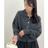 甘すぎない可愛さを纏う。ふわもこビジューボタンカーディガン | futier land | 詳細画像21 