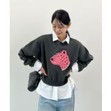 主役級レオパードで着映える。レオパード相良ショート丈スウェットトップス | futier land | 詳細画像14