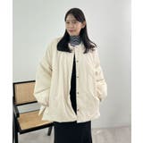 1枚で即こなれ感。サイドジップノーカラー中綿ジャケット | futier land | 詳細画像25