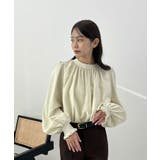 裏起毛あたたかい。ハイネックバルーンスリーブブラウス | futier land | 詳細画像23 