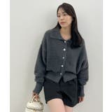 甘すぎない可愛さを纏う。ふわもこビジューボタンカーディガン | futier land | 詳細画像18 