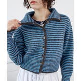 ブルー | 《ABYS》着こなし自在！配色ボーダーニットトップス | futier land