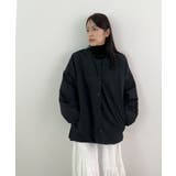 1枚で即こなれ感。サイドジップノーカラー中綿ジャケット | futier land | 詳細画像12