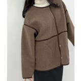 ブラウン | こなれ配色で差がつく。配色パイピングボアブルゾン | futier land