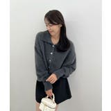 甘すぎない可愛さを纏う。ふわもこビジューボタンカーディガン | futier land | 詳細画像20 