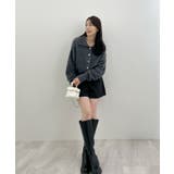 甘すぎない可愛さを纏う。ふわもこビジューボタンカーディガン | futier land | 詳細画像19 