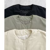 1枚で即こなれ感。サイドジップノーカラー中綿ジャケット | futier land | 詳細画像42