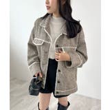 グレージュ | さらっと羽織って今っぽく。ツイードフリンジミドルCPOJK | futier land