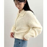 甘すぎない可愛さを纏う。ふわもこビジューボタンカーディガン | futier land | 詳細画像14 