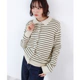 《ABYS》トレンド感ある配色。襟付きボーダーニット | futier land | 詳細画像35