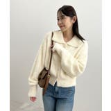 甘すぎない可愛さを纏う。ふわもこビジューボタンカーディガン | futier land | 詳細画像16 