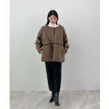 こなれ配色で差がつく。配色パイピングボアブルゾン | futier land | 詳細画像23