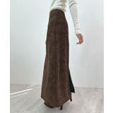 上品な質感が魅力。フェイクスエードナロースカート | futier land | 詳細画像19