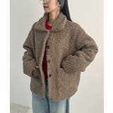 襟付きで品よくあったか。襟つきカーリーボアコート | futier land | 詳細画像9