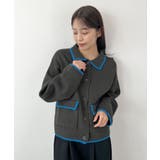 大人上品な配色。襟付きニットアウター | futier land | 詳細画像14