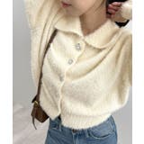 甘すぎない可愛さを纏う。ふわもこビジューボタンカーディガン | futier land | 詳細画像12 