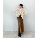 上品なツヤで洗練スタイルに。厚地サテンスカート | futier land | 詳細画像15 