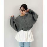 ふんわり袖でこなれ感アップ。バルーンスリーブモヘアニットカーディガン | futier land | 詳細画像11 