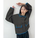 大人上品な配色。襟付きニットアウター | futier land | 詳細画像15