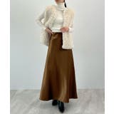 上品なツヤで洗練スタイルに。厚地サテンスカート | futier land | 詳細画像20 