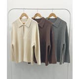 《ABYS》アルパカタッチ襟付きキーネックプルオーバー | futier land | 詳細画像43 