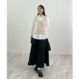 高級感漂う。ジャガードフラワーティアードスカート | futier land | 詳細画像15