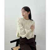 裏起毛あたたかい。ハイネックバルーンスリーブブラウス | futier land | 詳細画像16 