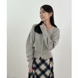 金ボタンが上品さが生まれる。ゴールドボタンラウンドネックニットカーディガン | futier land | 詳細画像43 