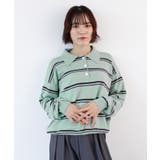 《ABYS》こなれボーダーでラフにきめる。襟付きボーダーポロニットトップス | futier land | 詳細画像14