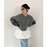 ふんわり袖でこなれ感アップ。バルーンスリーブモヘアニットカーディガン | futier land | 詳細画像13 