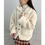 襟付きで品よくあったか。襟つきカーリーボアコート | futier land | 詳細画像15