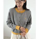 大人の配色。レイヤード風ロゴカーディガン | futier land | 詳細画像33