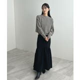 上品な大人のキレイめスタイル。袖口パールドルマンニット | futier land | 詳細画像16